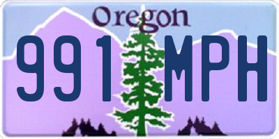 OR license plate 991MPH