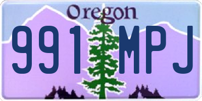 OR license plate 991MPJ