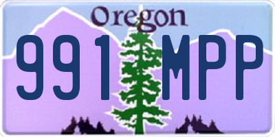 OR license plate 991MPP