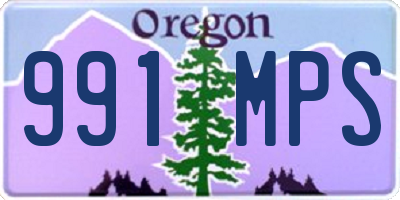 OR license plate 991MPS