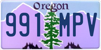 OR license plate 991MPV