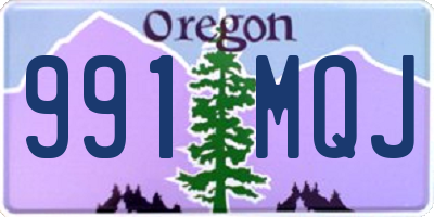 OR license plate 991MQJ