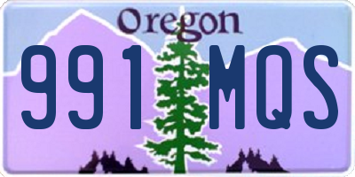 OR license plate 991MQS