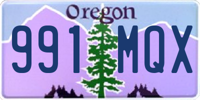 OR license plate 991MQX