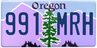 OR license plate 991MRH