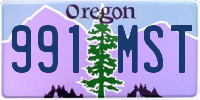 OR license plate 991MST