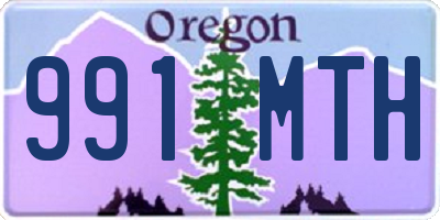 OR license plate 991MTH