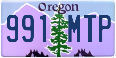 OR license plate 991MTP