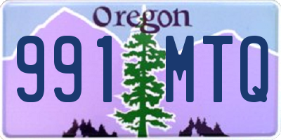 OR license plate 991MTQ