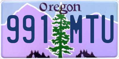 OR license plate 991MTU