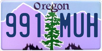 OR license plate 991MUH