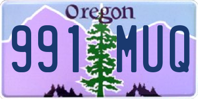 OR license plate 991MUQ