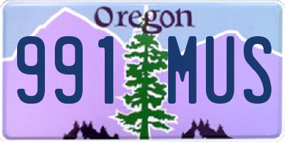 OR license plate 991MUS