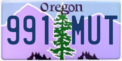 OR license plate 991MUT