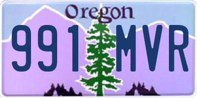 OR license plate 991MVR