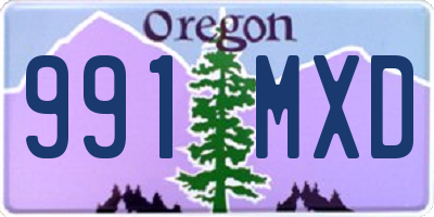 OR license plate 991MXD