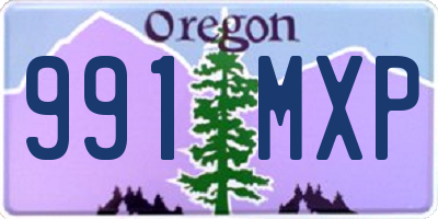 OR license plate 991MXP