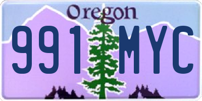 OR license plate 991MYC