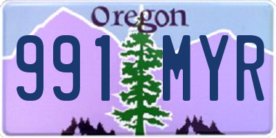 OR license plate 991MYR