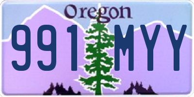 OR license plate 991MYY