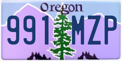 OR license plate 991MZP