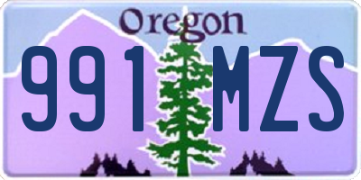 OR license plate 991MZS