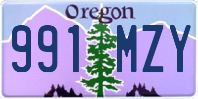 OR license plate 991MZY