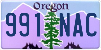 OR license plate 991NAC
