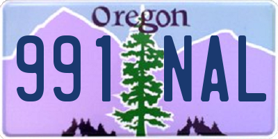 OR license plate 991NAL