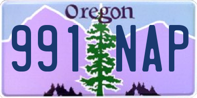 OR license plate 991NAP