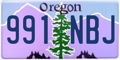 OR license plate 991NBJ