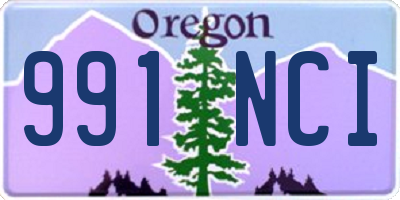 OR license plate 991NCI