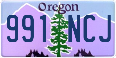 OR license plate 991NCJ