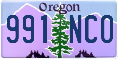 OR license plate 991NCO