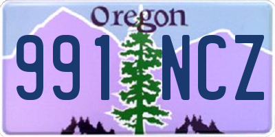 OR license plate 991NCZ