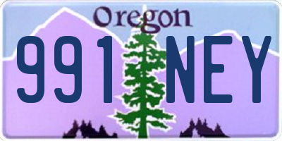 OR license plate 991NEY