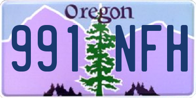 OR license plate 991NFH