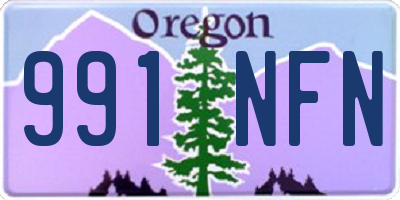 OR license plate 991NFN