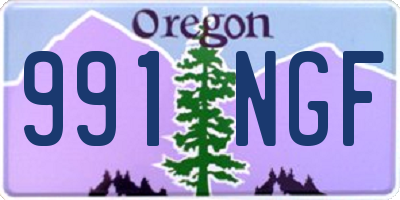 OR license plate 991NGF