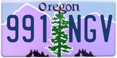 OR license plate 991NGV