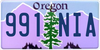 OR license plate 991NIA