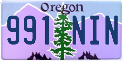 OR license plate 991NIN