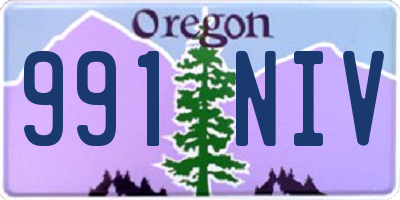 OR license plate 991NIV