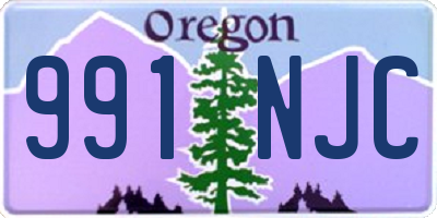 OR license plate 991NJC