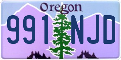 OR license plate 991NJD