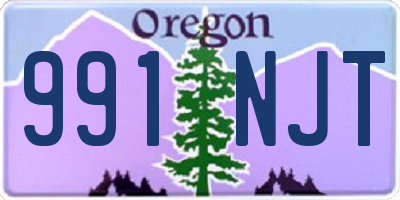 OR license plate 991NJT