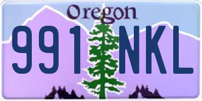 OR license plate 991NKL