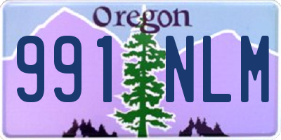 OR license plate 991NLM