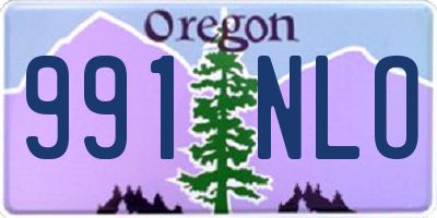 OR license plate 991NLO