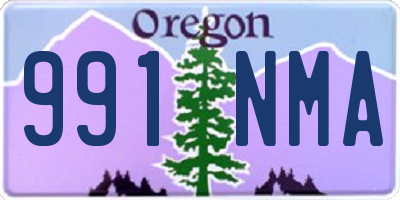 OR license plate 991NMA